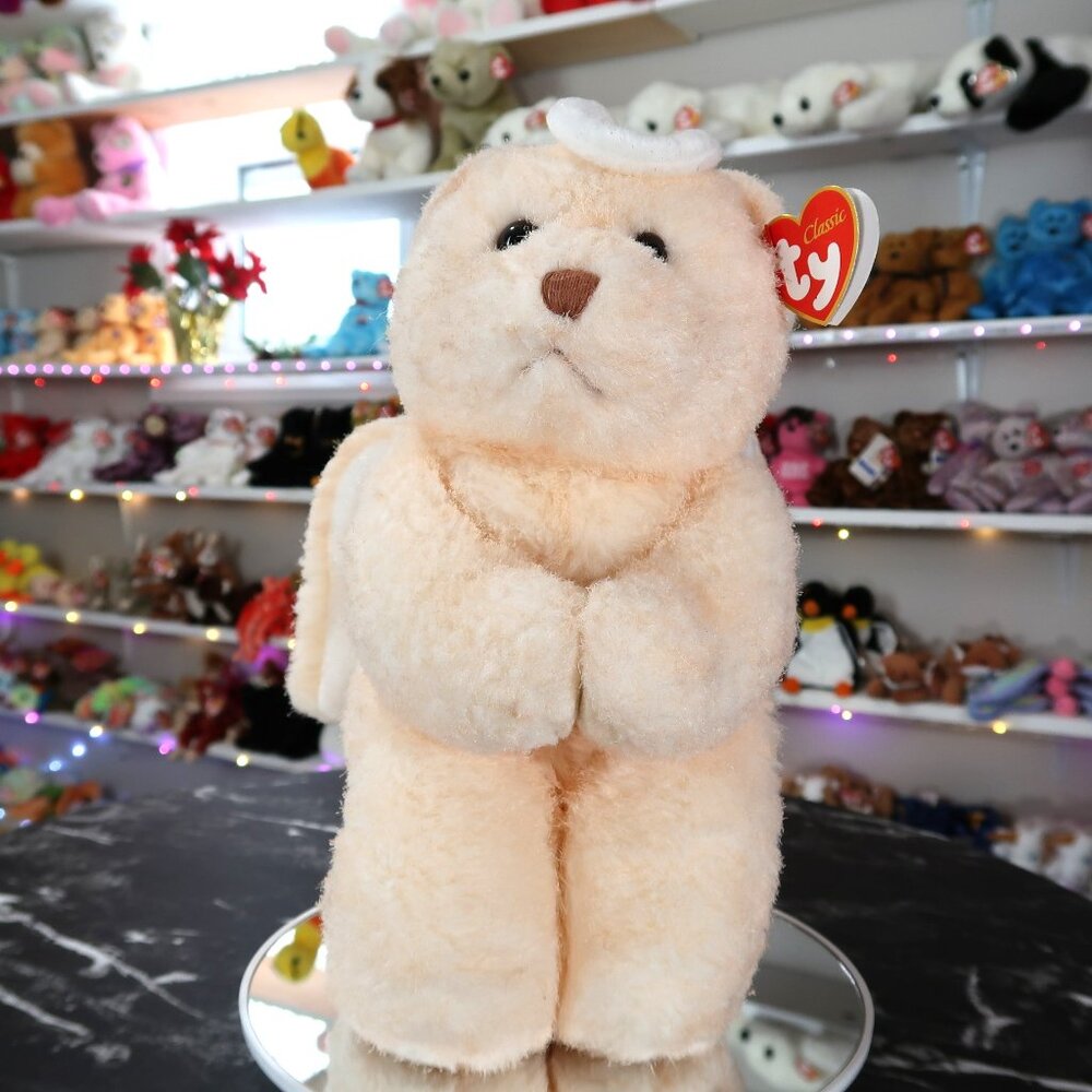 TY Beanie Buddy - Saint the Bear | MWMT Mint Tags | Retired | Rare | Vintage